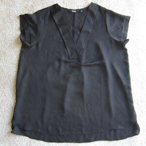 Simply Vera Vera Wang women's XL black V-Neck Short-Sleeve Blouse